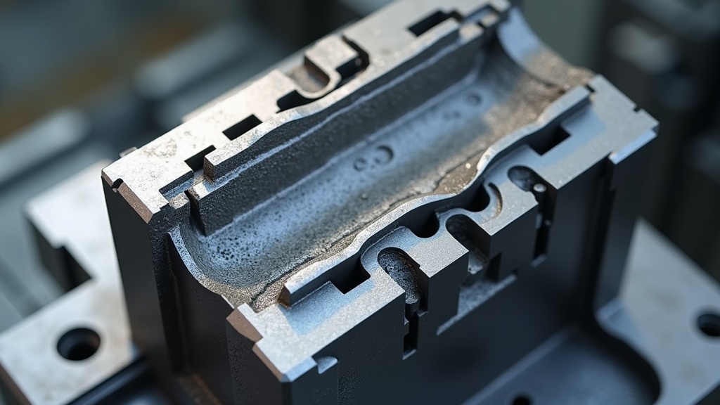 Forma wtryskowa przekroj - gniazdo i stempel precyzyjny